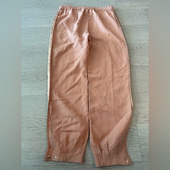 Diane Von Furstenberg Tencell And Linen Blend Sequined Jogger Pants Size 2 - Picture 5 of 5